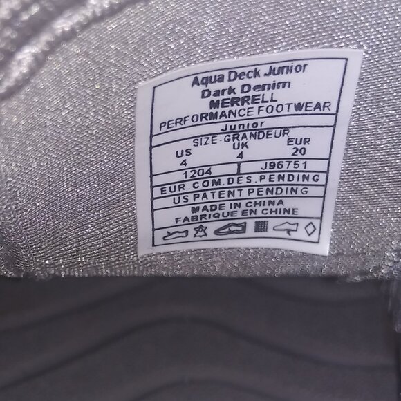 Merrell Aqua Deck Junior Hydro Sandals Toddler Kids Size 4 Dark Denim - Picture 5 of 8